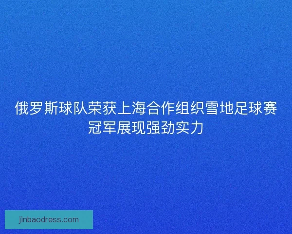 俄罗斯球队荣获上海合作组织雪地足球赛冠军展现强劲实力